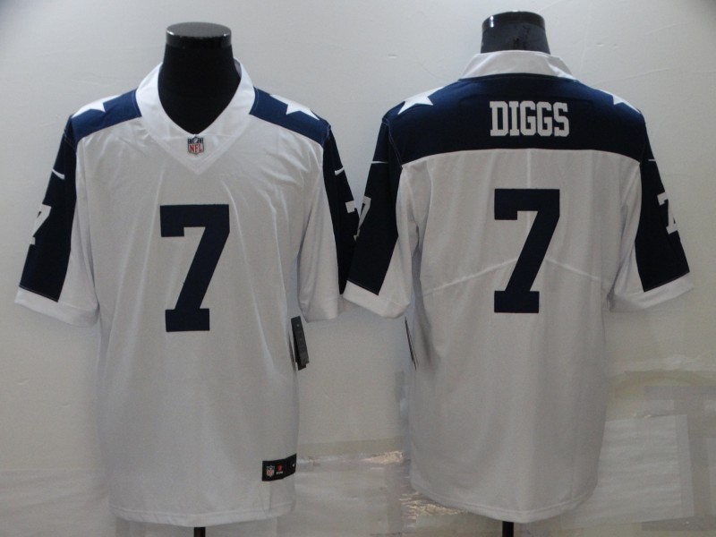 Men's Dallas Cowboys Trevon Diggs #7 White Jersey